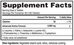 Advanced Amino Formula Ingredients