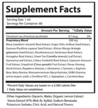 NeuroZen Supplement facts