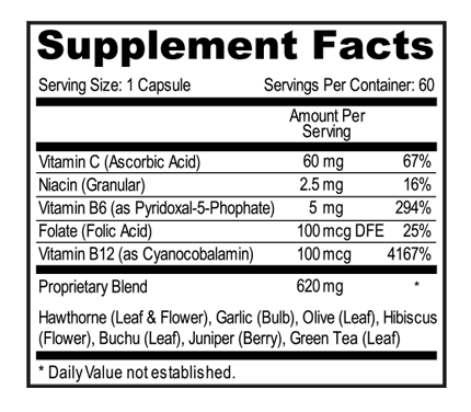 Ring Clear Supplement Facts