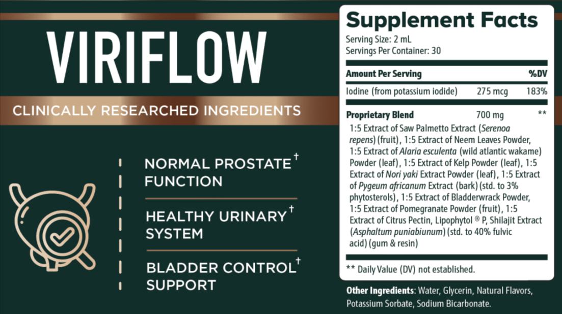 ViriFlow Supplement Facts