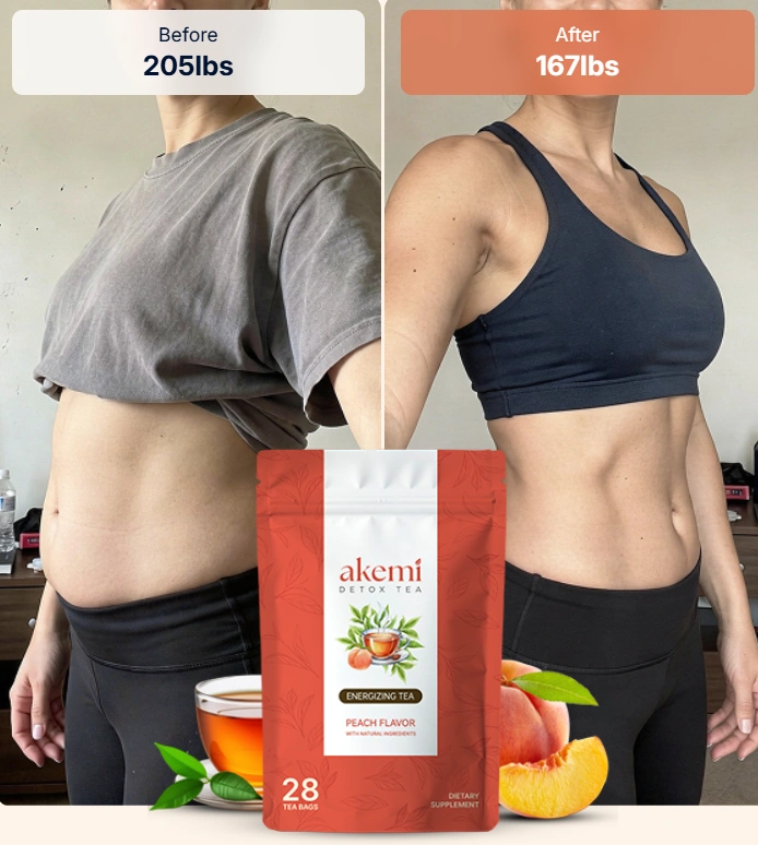 Akemi Detox Tea Before & After