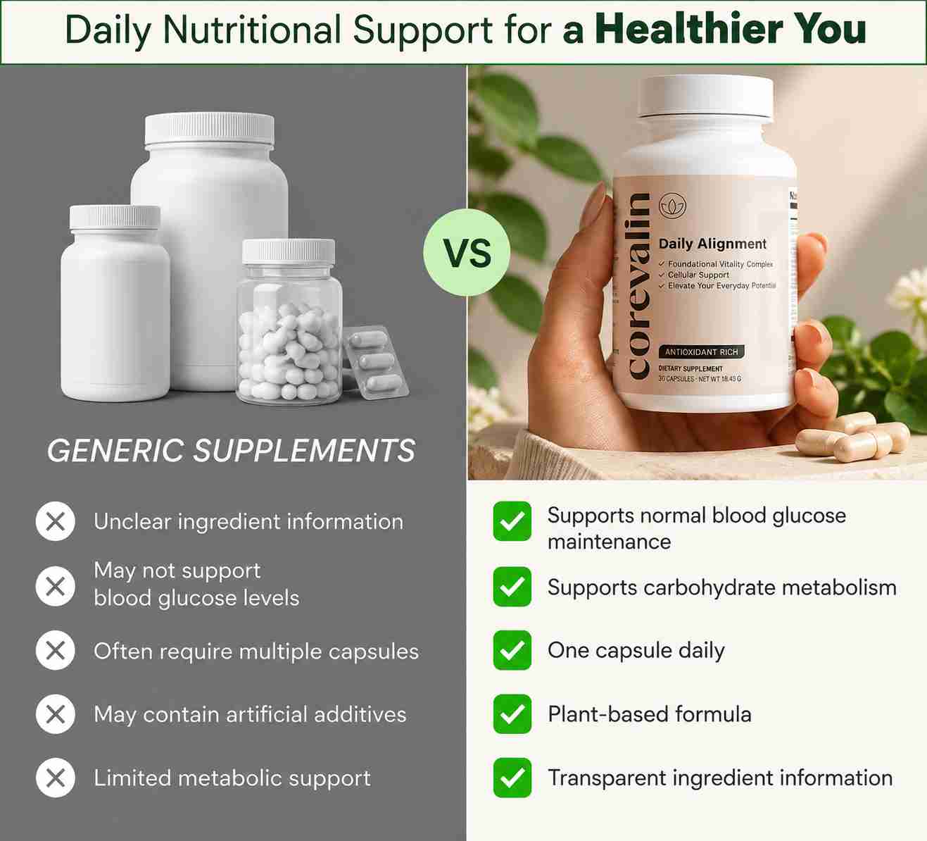 Corevalin Blood Sugar Balance Vs Others